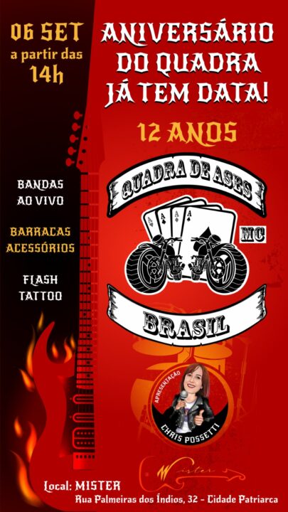 12º ANIVERSÁRIO DO QUADRA DE ASES MC – data = 6/9/2025
