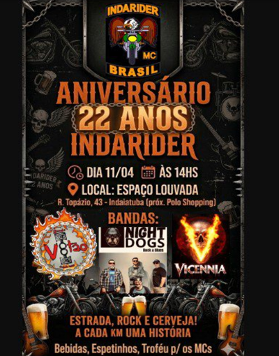 Aniversário de 22 anos Indarider MC – Indaiatuba – SP